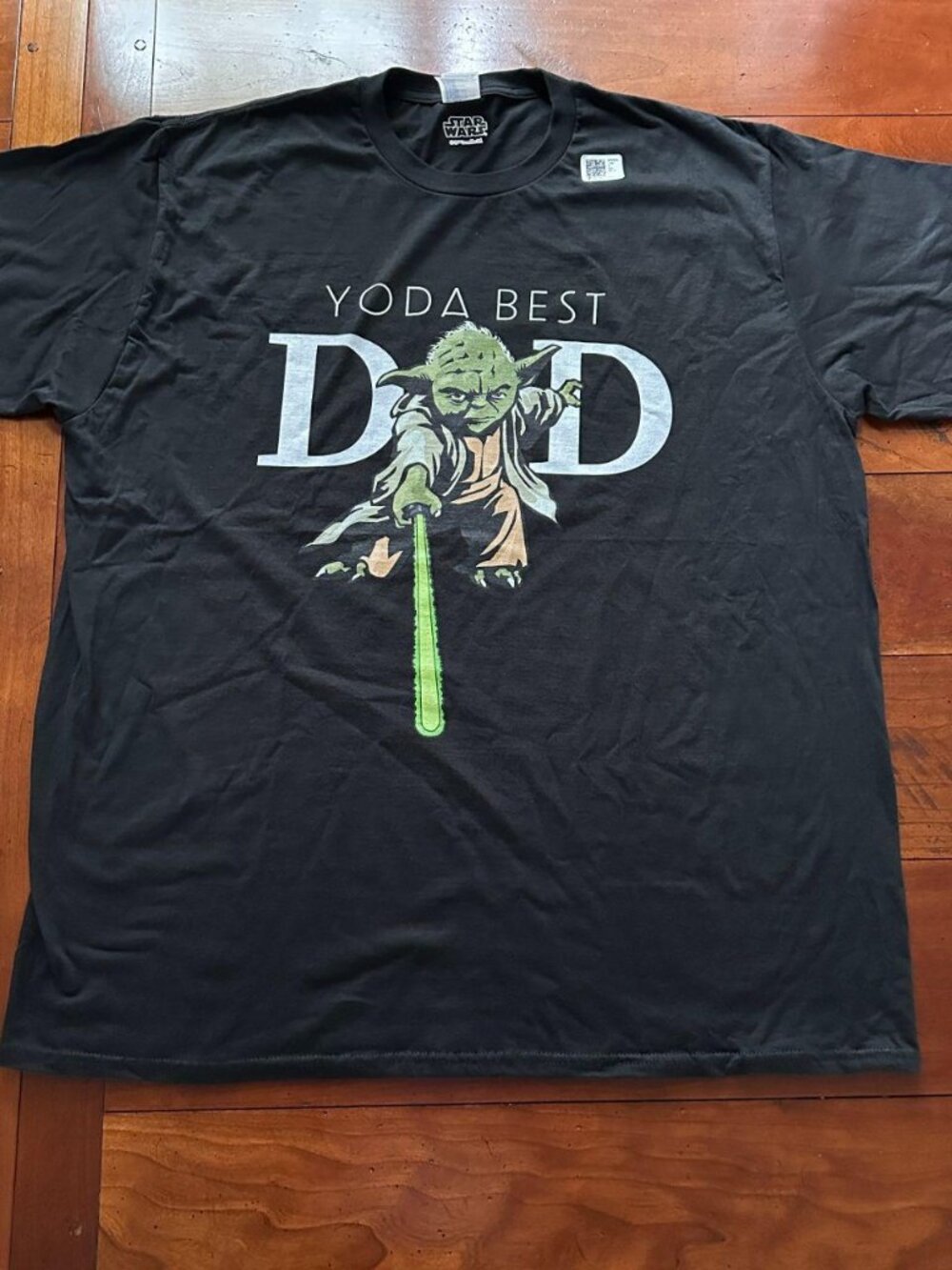 Star Wars Yoda Lightsaber Best Dad T-Shirt Men's 2XL Black NWOT